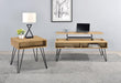 Fanning Lift Top Storage Coffee Table Golden Oak and Black - Casa Morelos / Coahuila Furniture (Oklahoma City, OK)