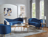 Sophia Upholstered Vertical Channel Tufted Chair Blue - Casa Morelos / Coahuila Furniture (Oklahoma City, OK)