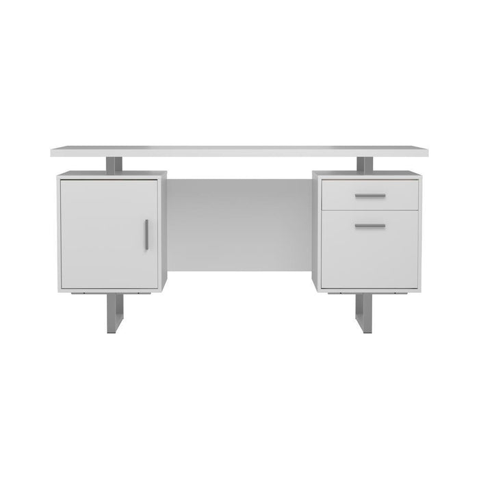 Lawtey Floating Top Office Desk Weathered Grey - Casa Morelos / Coahuila Furniture (Oklahoma City, OK)