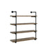 Elmcrest 40-inch Wall Shelf Black and Rustic Oak - Casa Morelos / Coahuila Furniture (Oklahoma City, OK)