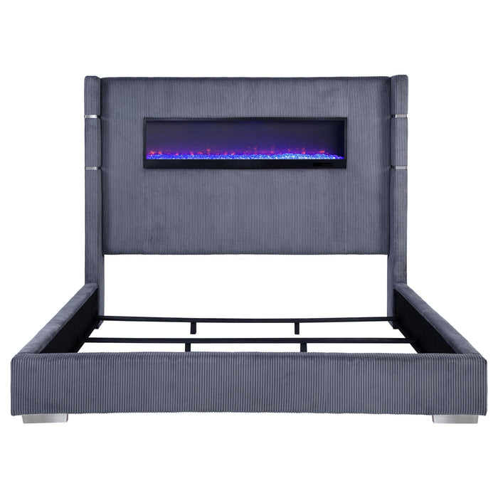 Tisdall California King, E.King & Queen Bed Grey, Black & Queen - Casa Morelos / Coahuila Furniture (Oklahoma City, OK)