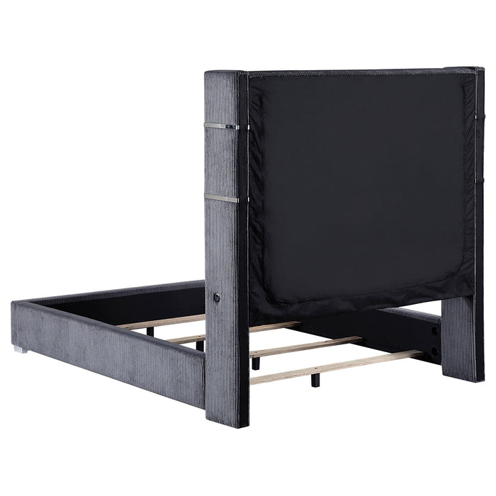 Tisdall California King, E.King & Queen Bed Grey, Black & Queen - Casa Morelos / Coahuila Furniture (Oklahoma City, OK)