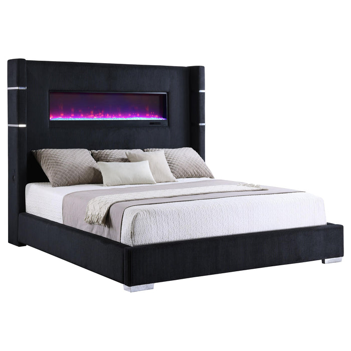 Tisdall California King, E.King & Queen Bed Grey, Black & Queen - Casa Morelos / Coahuila Furniture (Oklahoma City, OK)