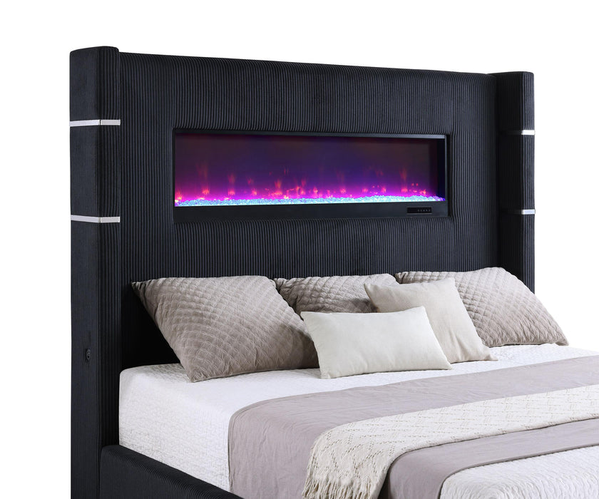 Tisdall California King, E.King & Queen Bed Grey, Black & Queen - Casa Morelos / Coahuila Furniture (Oklahoma City, OK)