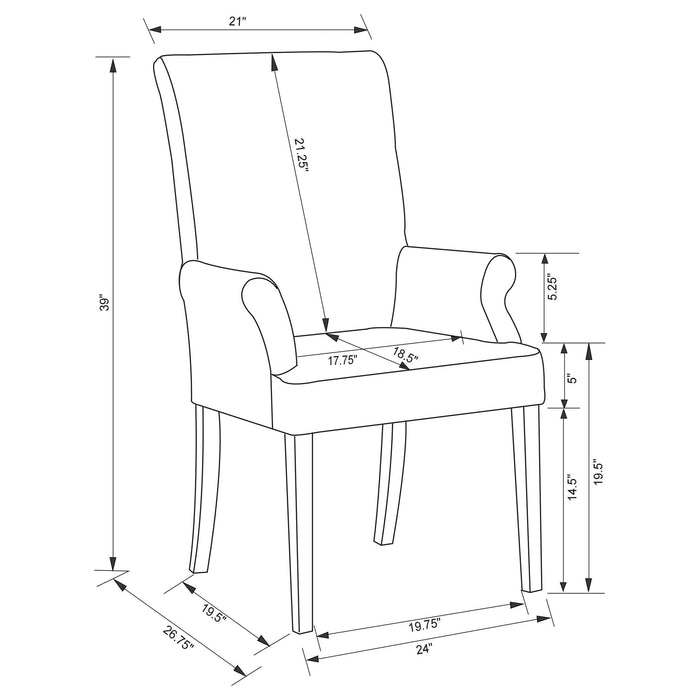 Herran Arm Chairs - Casa Morelos / Coahuila Furniture (Oklahoma City, OK)