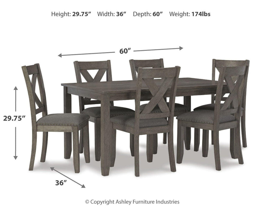 Caitbrook Dining Table and Chairs (Set of 7) - Casa Morelos / Coahuila Furniture (Oklahoma City, OK)