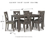 Caitbrook Dining Table and Chairs (Set of 7) - Casa Morelos / Coahuila Furniture (Oklahoma City, OK)
