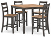 Gesthaven Counter Height Dining Table and 4 Barstools (Set of 5) - Casa Morelos / Coahuila Furniture (Oklahoma City, OK)