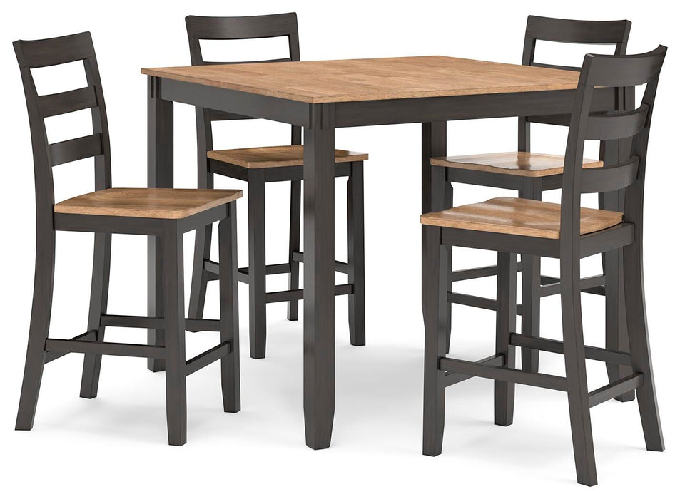 Gesthaven Counter Height Dining Table and 4 Barstools (Set of 5) - Casa Morelos / Coahuila Furniture (Oklahoma City, OK)