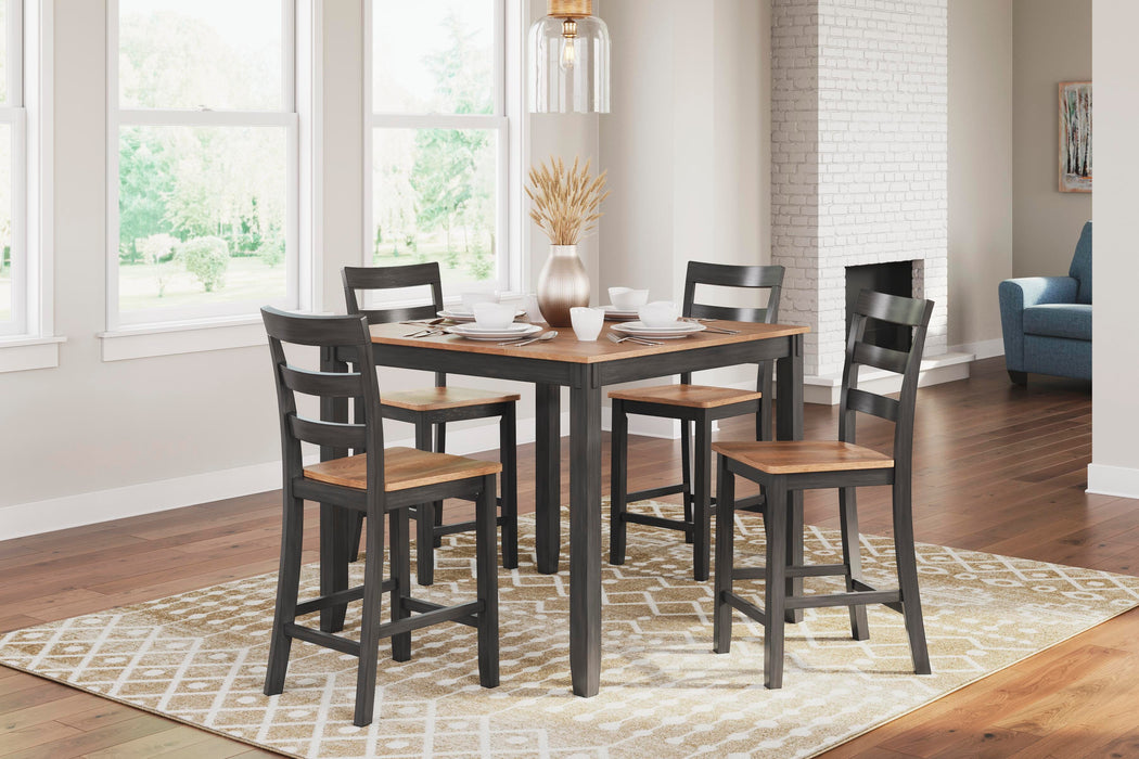 Gesthaven Counter Height Dining Table and 4 Barstools (Set of 5) - Casa Morelos / Coahuila Furniture (Oklahoma City, OK)