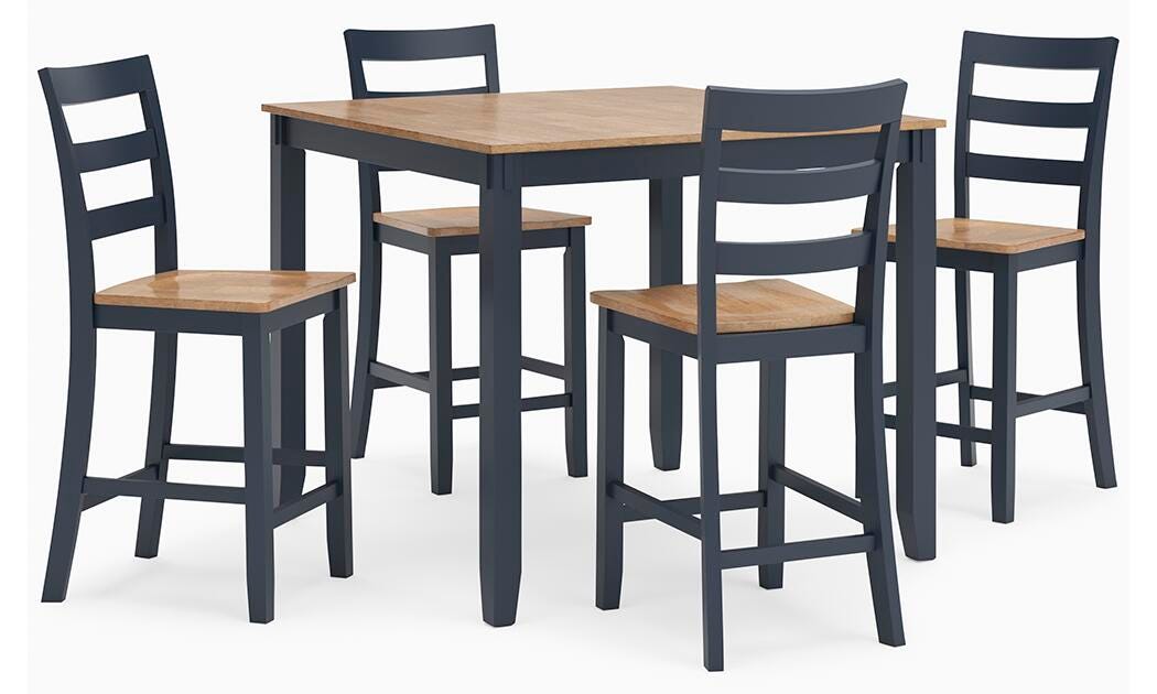 Gesthaven Counter Height Dining Table and 4 Barstools (Set of 5) - Casa Morelos / Coahuila Furniture (Oklahoma City, OK)