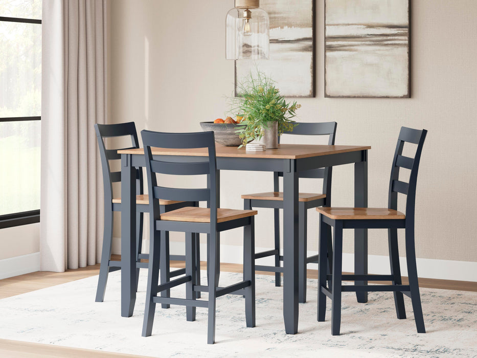 Gesthaven Counter Height Dining Table and 4 Barstools (Set of 5) - Casa Morelos / Coahuila Furniture (Oklahoma City, OK)