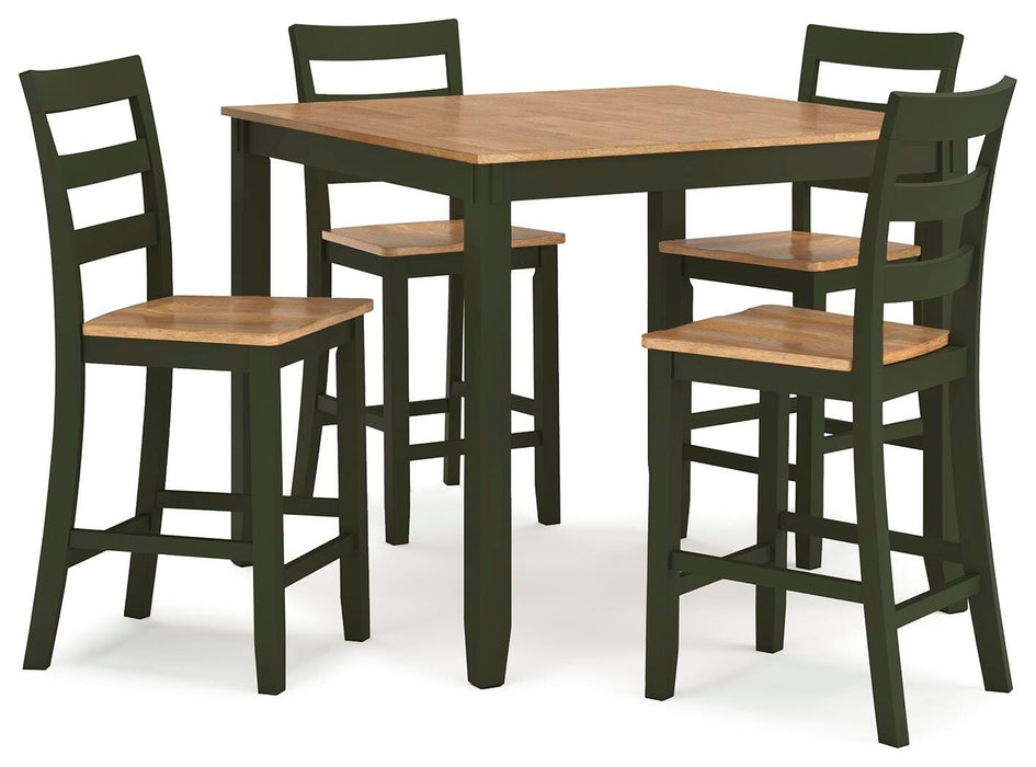 Gesthaven Counter Height Dining Table and 4 Barstools (Set of 5) - Casa Morelos / Coahuila Furniture (Oklahoma City, OK)