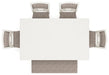 Erinberg Dining Table and 4 Chairs and Bench (Set of 6) - Casa Morelos / Coahuila Furniture (Oklahoma City, OK)