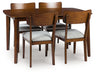 Tameride Dining Table and 4 Chairs (Set of 5) - Casa Morelos / Coahuila Furniture (Oklahoma City, OK)