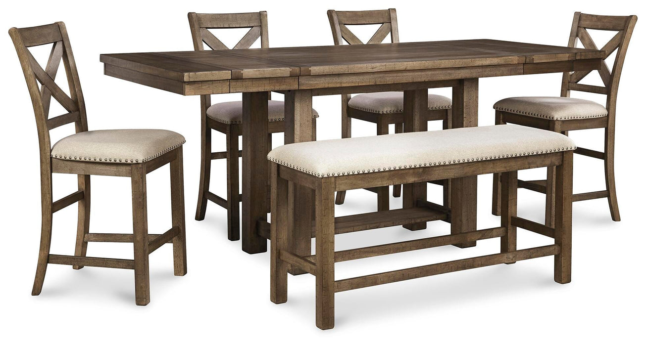 Moriville Counter Height Dining Set - Casa Morelos / Coahuila Furniture (Oklahoma City, OK)