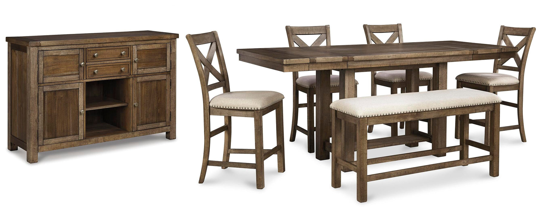Moriville Counter Height Dining Set - Casa Morelos / Coahuila Furniture (Oklahoma City, OK)