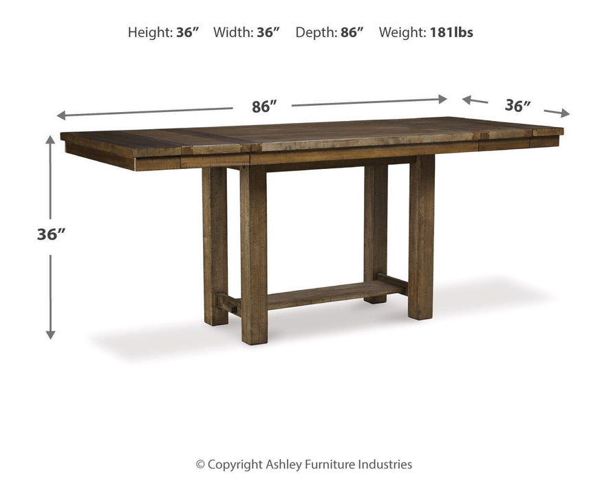 Moriville Counter Height Dining Set - Casa Morelos / Coahuila Furniture (Oklahoma City, OK)
