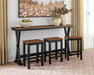 Wildenauer Counter Height Dining Table and 3 Barstools Set - Casa Morelos / Coahuila Furniture (Oklahoma City, OK)