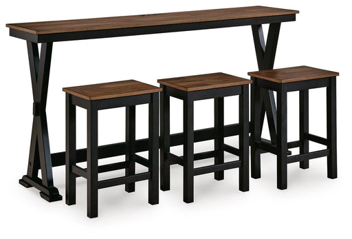 Wildenauer Counter Height Dining Table and 3 Barstools Set - Casa Morelos / Coahuila Furniture (Oklahoma City, OK)