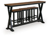 Wildenauer Counter Height Dining Table and 3 Barstools Set - Casa Morelos / Coahuila Furniture (Oklahoma City, OK)