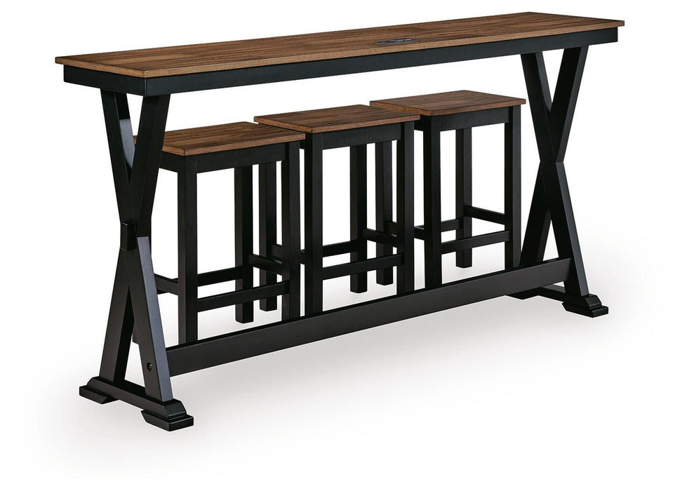 Wildenauer Counter Height Dining Table and 3 Barstools Set - Casa Morelos / Coahuila Furniture (Oklahoma City, OK)