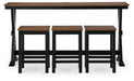 Wildenauer Counter Height Dining Table and 3 Barstools Set - Casa Morelos / Coahuila Furniture (Oklahoma City, OK)