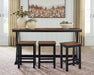 Wildenauer Counter Height Dining Table and 3 Barstools Set - Casa Morelos / Coahuila Furniture (Oklahoma City, OK)