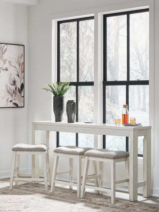 Robbinsdale Counter Height Dining Table and 3 Barstools Set - Casa Morelos / Coahuila Furniture (Oklahoma City, OK)