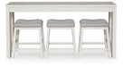 Robbinsdale Counter Height Dining Table and 3 Barstools Set - Casa Morelos / Coahuila Furniture (Oklahoma City, OK)
