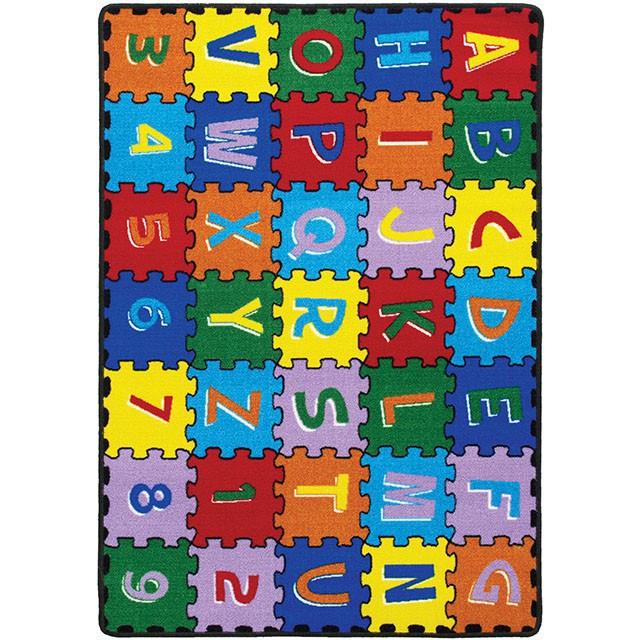 Abbey Alphabet/Multi 4' 9" X 6' 9" Area Rug - Casa Morelos / Coahuila Furniture (Oklahoma City, OK)