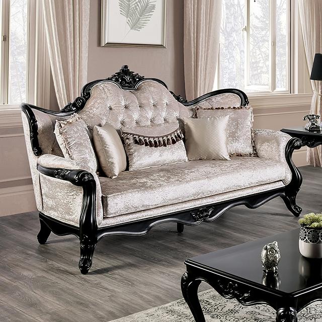 Acapulco White & Espresso Sofa - Casa Morelos / Coahuila Furniture (Oklahoma City, OK)