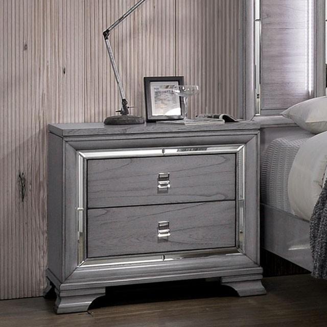 Alanis Light Gray Night Stand - Casa Morelos / Coahuila Furniture (Oklahoma City, OK)
