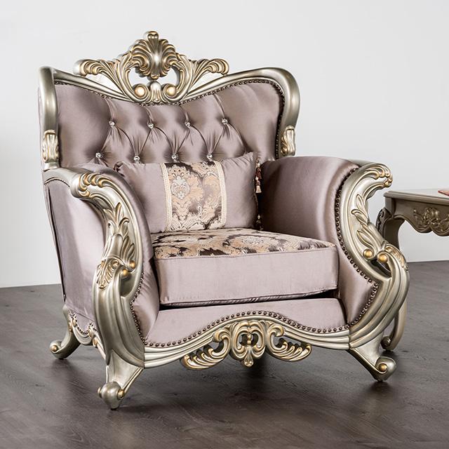 Albacete Chair Cherry & Campage - Casa Morelos / Coahuila Furniture (Oklahoma City, OK)