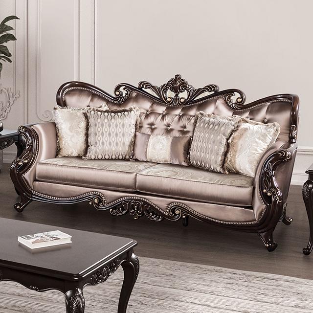 Albacete Sofa Campage & Walnut - Casa Morelos / Coahuila Furniture (Oklahoma City, OK)