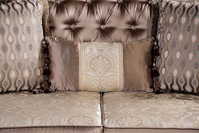 Albacete Loveseat Campage & Walnut - Casa Morelos / Coahuila Furniture (Oklahoma City, OK)