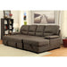 ALCESTER Brown & Gray Sectional w/ Sleeper, Ash - Casa Morelos / Coahuila Furniture (Oklahoma City, OK)
