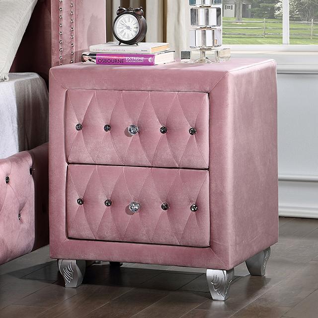 ZOHAR Night Stand, Pink - Casa Morelos / Coahuila Furniture (Oklahoma City, OK)
