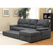 ALCESTER Brown & Gray Sectional w/ Sleeper, Ash - Casa Morelos / Coahuila Furniture (Oklahoma City, OK)