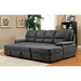 ALCESTER Brown & Gray Sectional w/ Sleeper, Ash - Casa Morelos / Coahuila Furniture (Oklahoma City, OK)