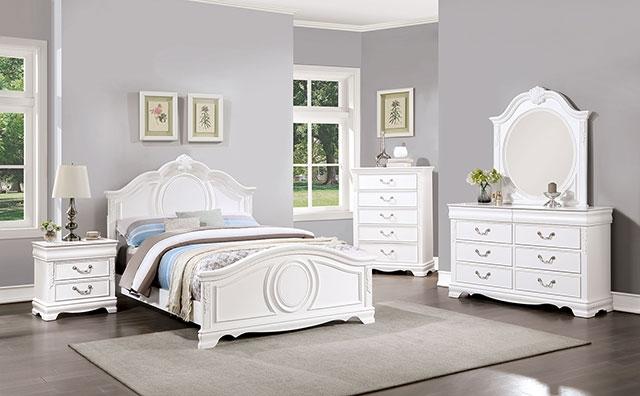 ALECIA Twin & Full Bed, White - Casa Morelos / Coahuila Furniture (Oklahoma City, OK)