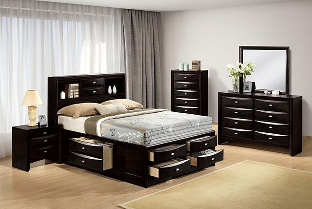 Zosimo Bed Black, Chrome, & Grey - Casa Morelos / Coahuila Furniture (Oklahoma City, OK)
