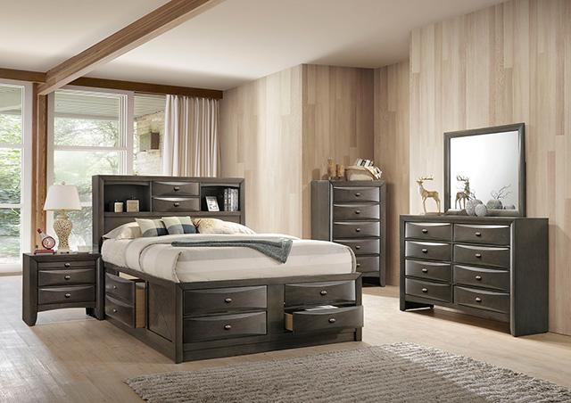 Zosimo Bed Black, Chrome, & Grey - Casa Morelos / Coahuila Furniture (Oklahoma City, OK)