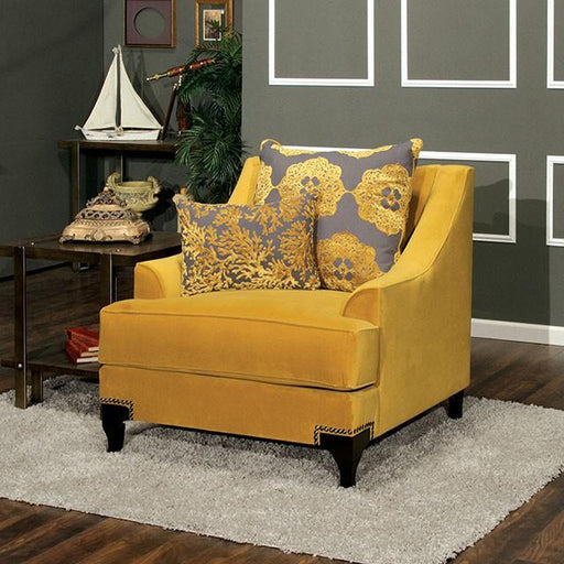 Wolver Gold/Gray Chair, Gold - Casa Morelos / Coahuila Furniture (Oklahoma City, OK)