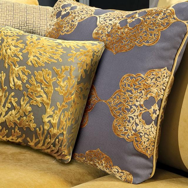 Wolver Gold/Gray Chair, Gold - Casa Morelos / Coahuila Furniture (Oklahoma City, OK)