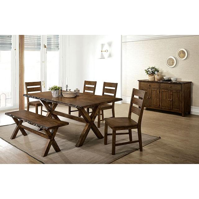 Woodworth Walnut Padded Side Chair (2/CTN) - Casa Morelos / Coahuila Furniture (Oklahoma City, OK)
