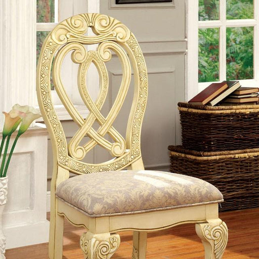 WYNDMERE Vintage White Side Chair (2/CTN) - Casa Morelos / Coahuila Furniture (Oklahoma City, OK)