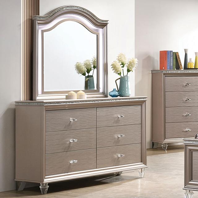 ALLIE Dresser Beige & Rose Gold - Casa Morelos / Coahuila Furniture (Oklahoma City, OK)
