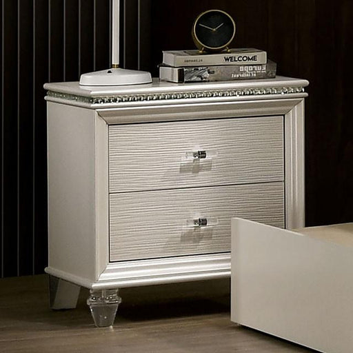 ALLIE Night Stand Beige & Rose Gold - Casa Morelos / Coahuila Furniture (Oklahoma City, OK)