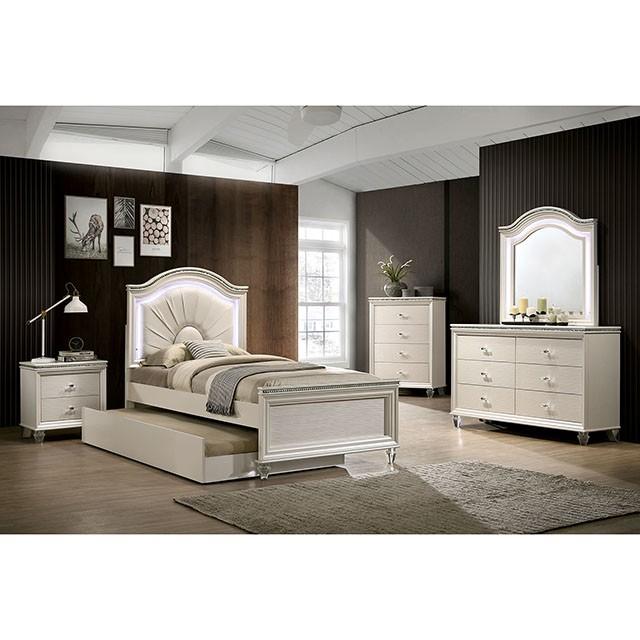Allie Bed Beige & Pink - Casa Morelos / Coahuila Furniture (Oklahoma City, OK)